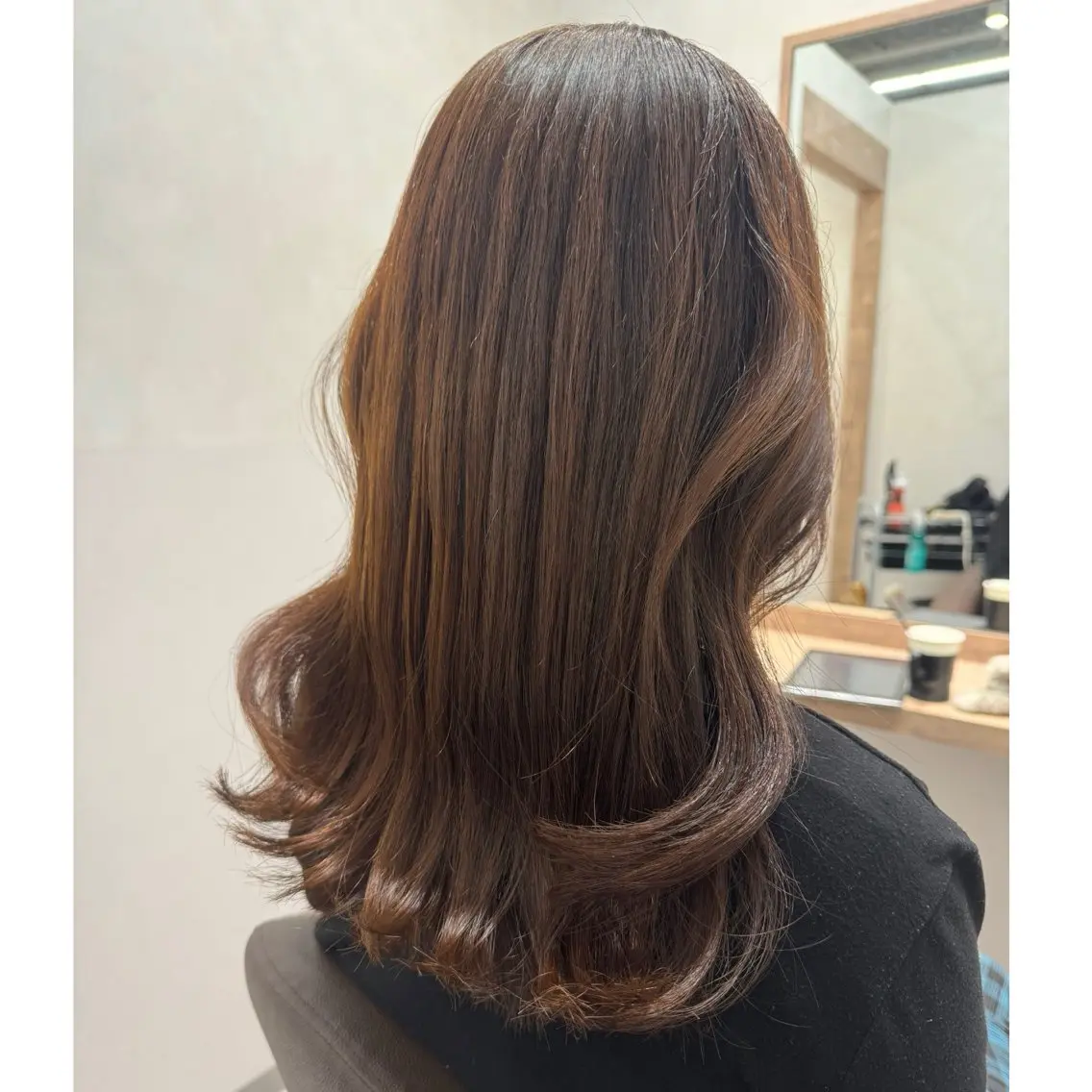 セミロング ヘアカラー 森 隆秀/韓国ヘアのヘアスタイル