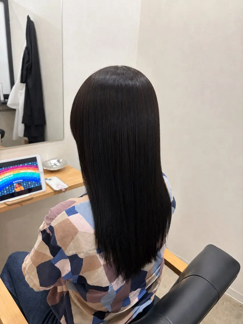 カラー 透明感カラー ヘアカラー トリートメント 毛利 ひめはのヘアスタイル