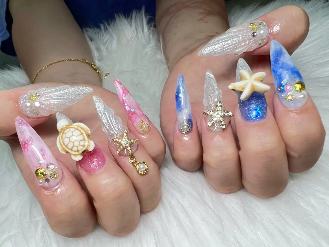 ネイル ハンドネイル Mana‪ ‪·͜· ❤︎‬のネイルデザイン