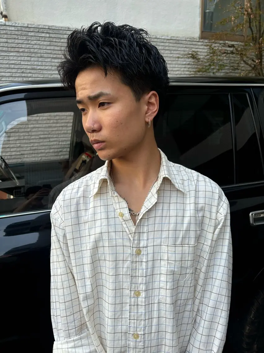 ショート パーマ メンズ メンズパーマ 福島 将斗のヘアスタイル