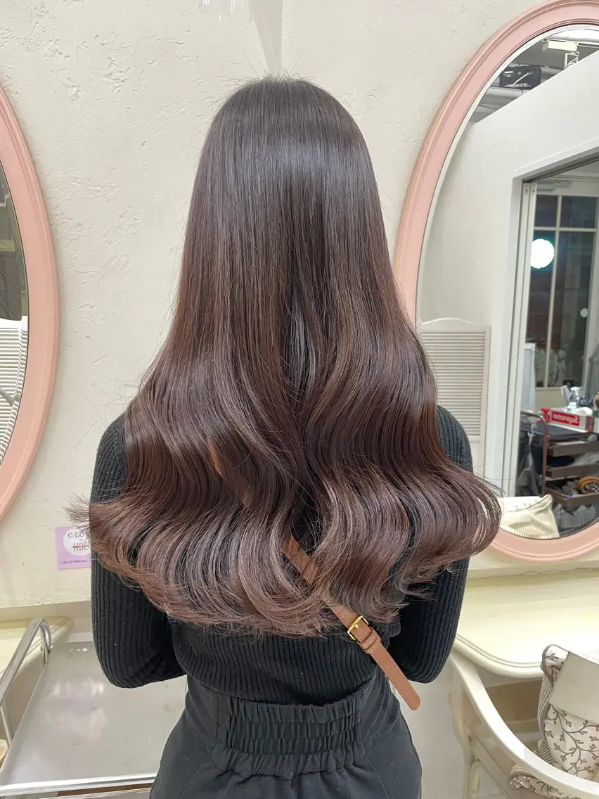 ロング ヘアカラー エクステ 🔗透明感カラー🔗 エクステ✂️はるちかのヘアスタイル