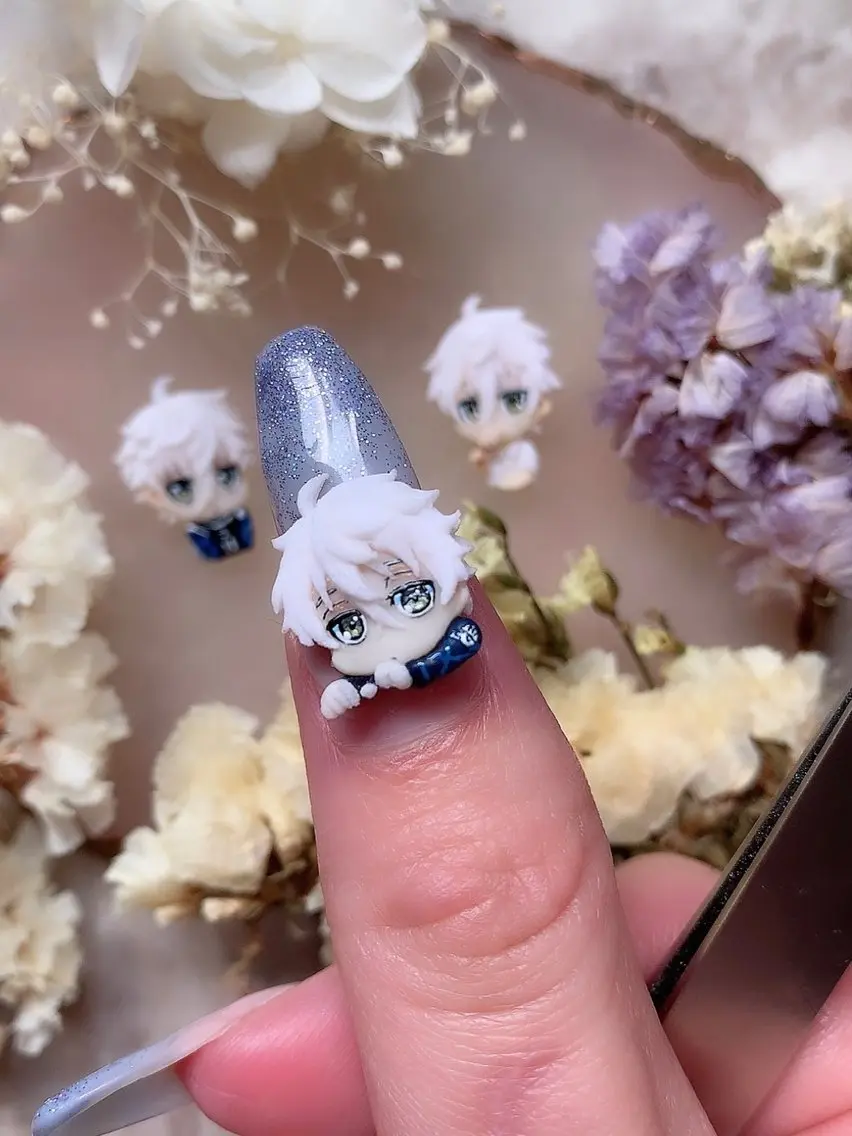 👼🏻【ハンド】人物キャラ顔のみ1本＋パーツ4本ok《✖️オフなし》⚠️5日前までの予約の写真