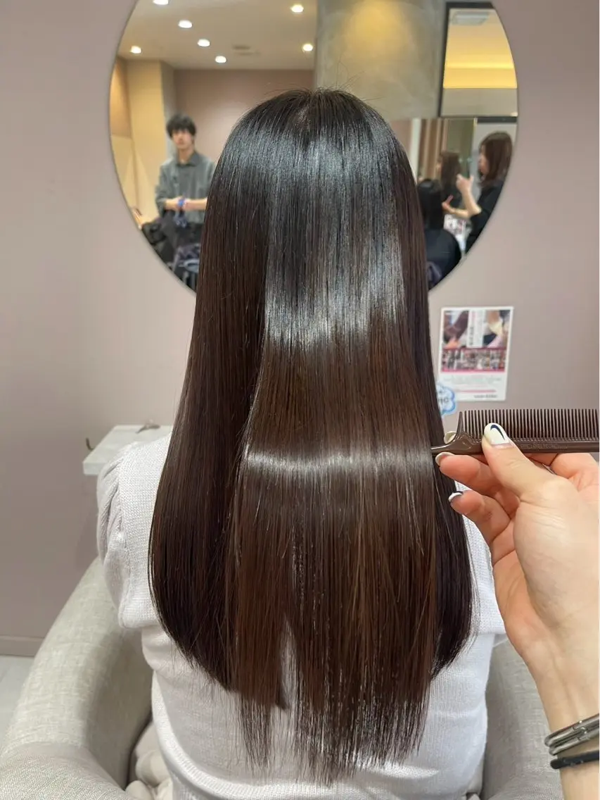 セミロング カット 縮毛矯正 トリートメント 🌼縮毛矯正🌼 中野有騎🦕のヘアスタイル
