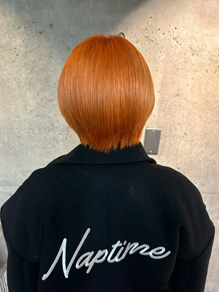 カラー オレンジ 山崎 愛莉のヘアスタイル