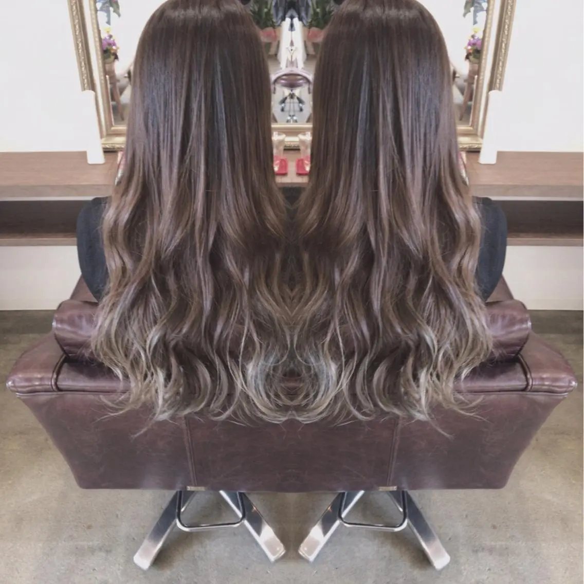 ロング カラー レイヤーカット匠 イソザキノリユキのヘアスタイル
