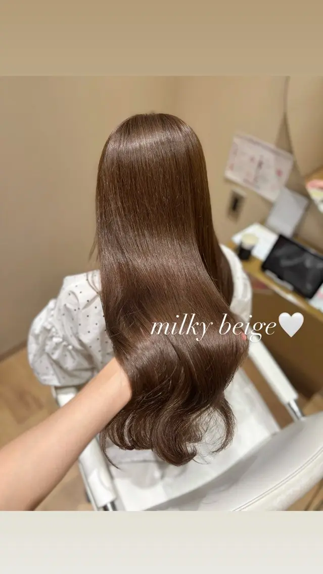 ロング カラー ベージュカラー ミルキーベージュ KANON 透明感カラー🎀のヘアスタイル
