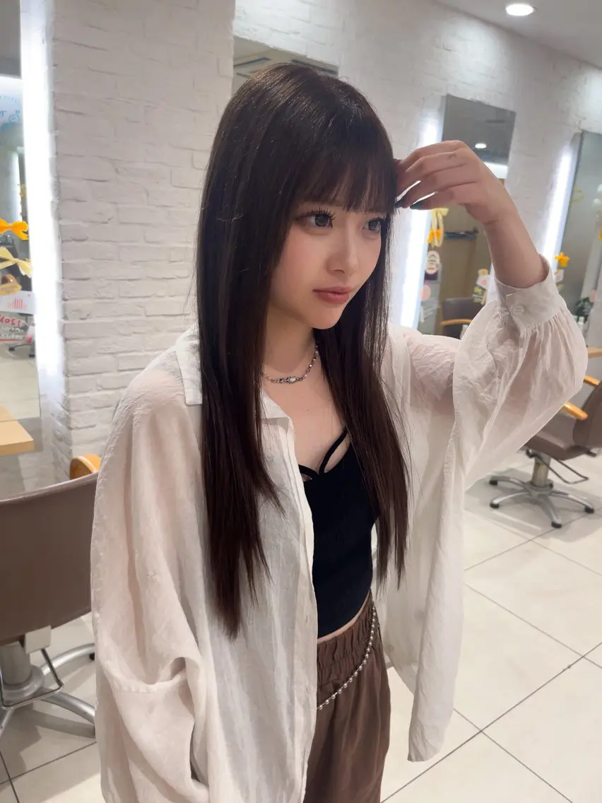 ロング カラー ベージュカラー ブラウンカラー 透明感カラー レイヤーカット ハイトーン/メンズ 水野翔太のヘアスタイル