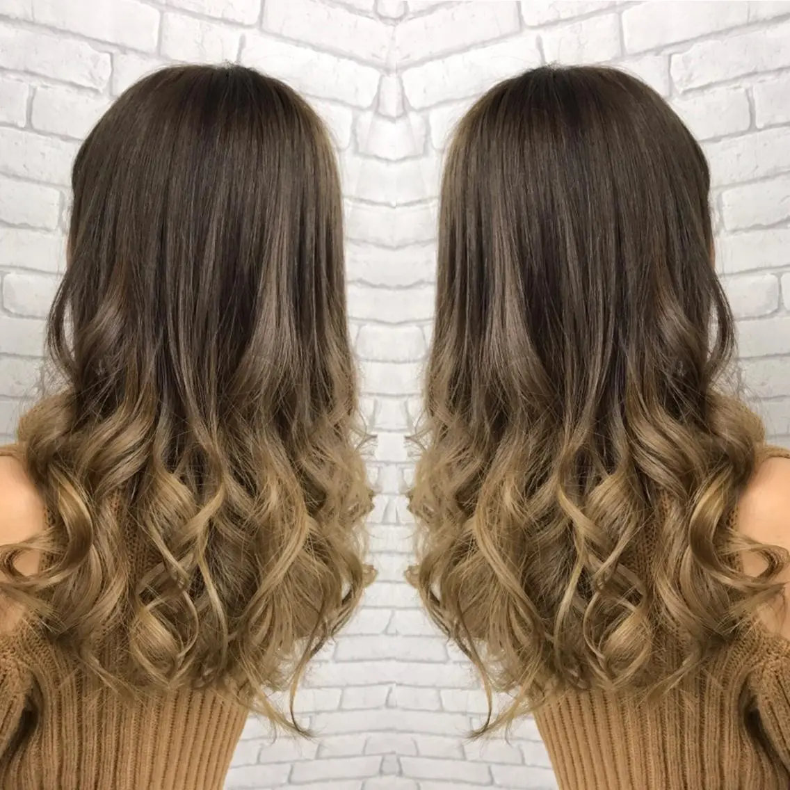 ロング カラー ヘアアレンジ ベージュカラー グラデーションカラー 大賀 海夕の眉毛・アイブロウイメージ