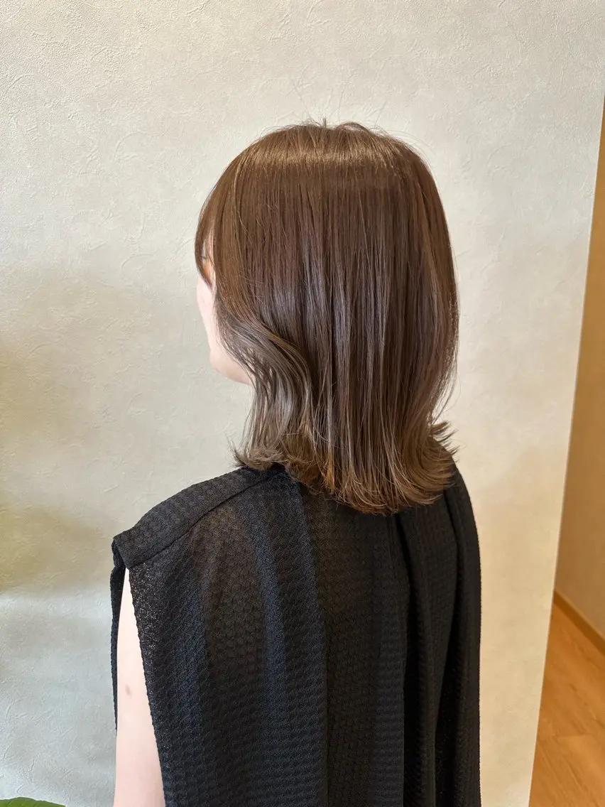 ミディアム カット ヘアカラー トリートメント sugiyama noaのヘアスタイル