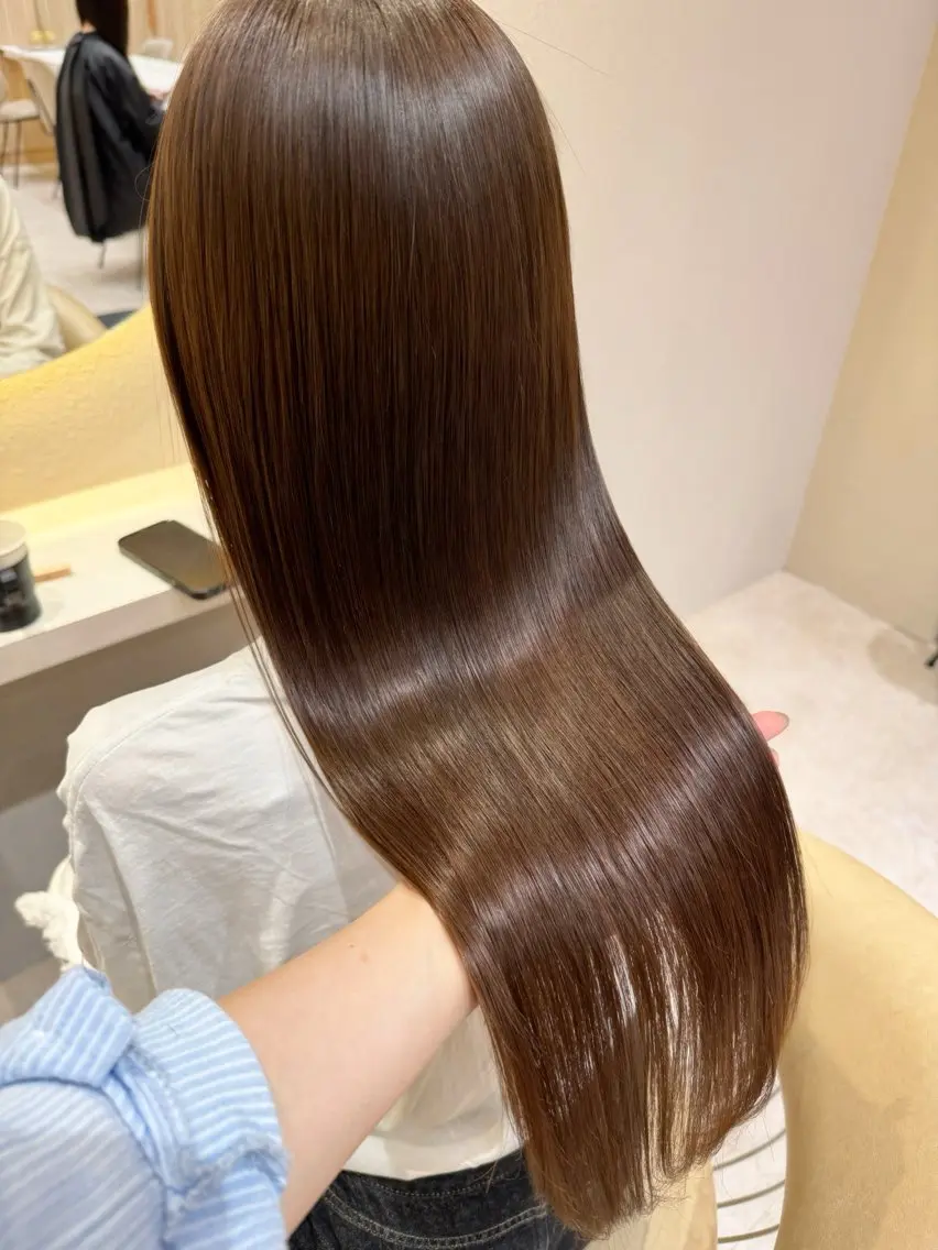 ロング カラー 透明感カラー🤎 中川智帆のヘアスタイル