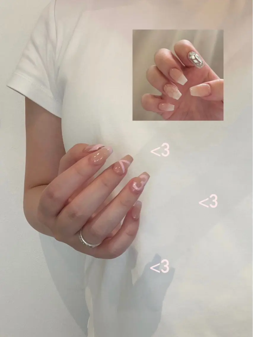 ネイル ハンドネイル sparkling mint_聖のネイルデザイン