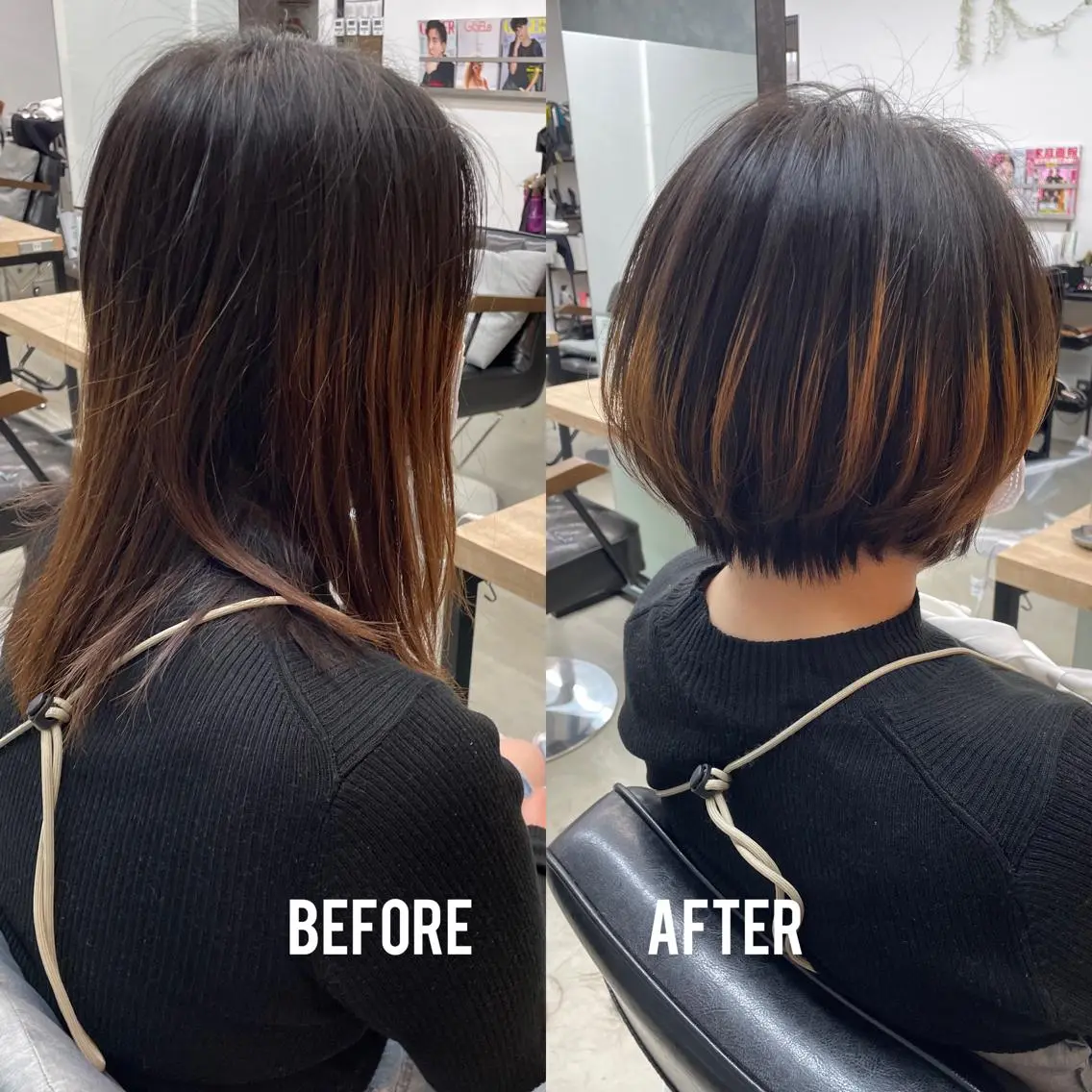 ショート ボブ ショートヘア 黒田 優衣のヘアスタイル