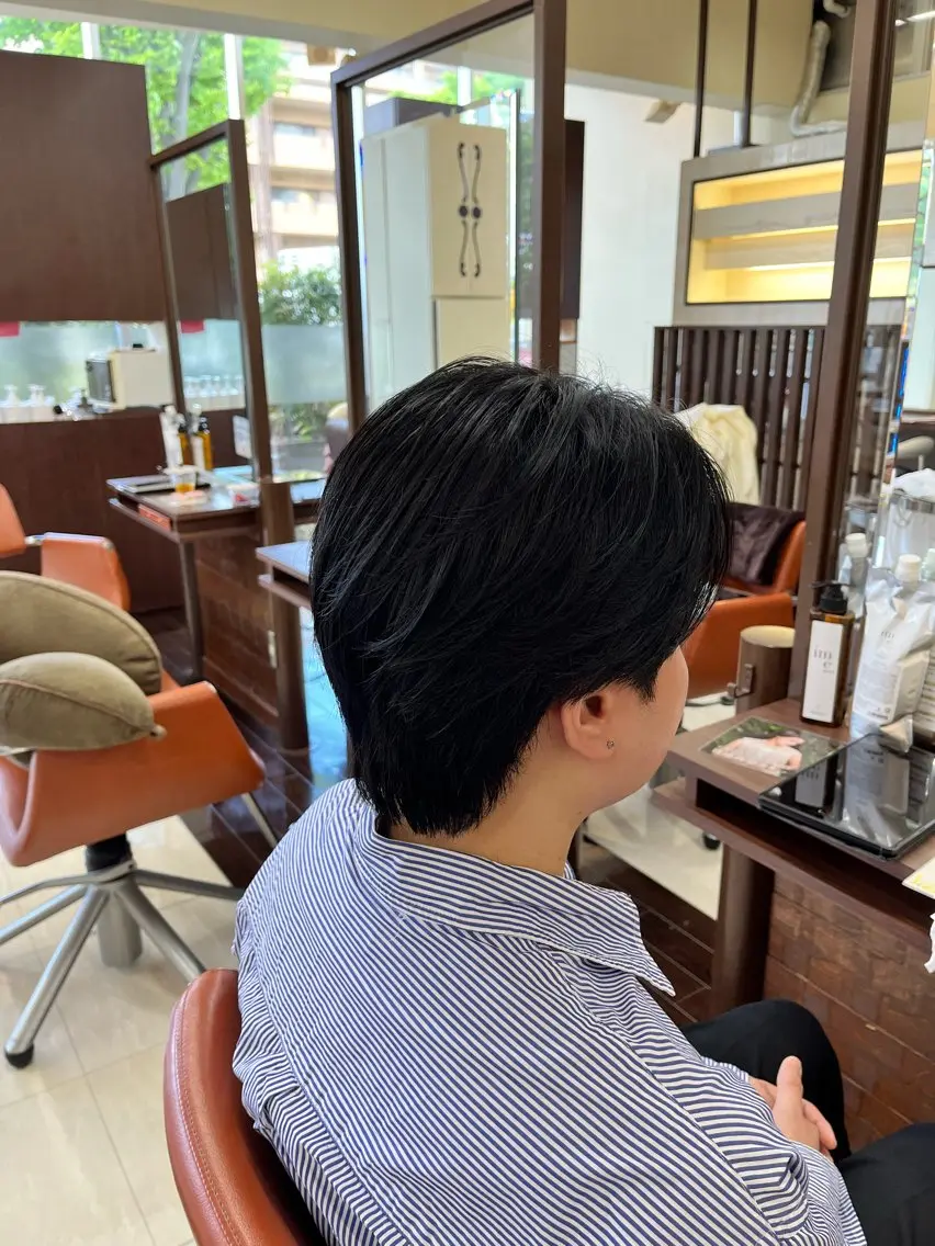 ショート メンズ センターパート 刈り上げ 🧊メンズ特化🧊 高木航希のヘアスタイル