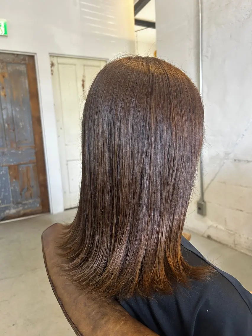 セミロング カラー ヘアカラー 小林 沙都のヘアスタイル