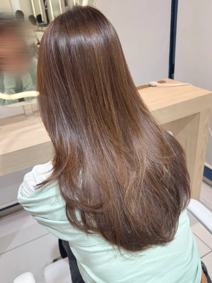 ロング カラー ベージュカラー ブリーチ ブラウンカラー ブラウンベージュ 透明感カラー カット ヘアカラー トリートメント ゆな/髪質改善 ・透明感カラー🎀のヘアスタイル