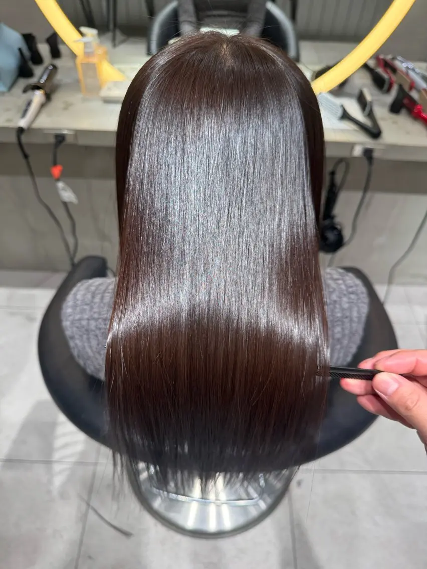 ロング カラー 縮毛矯正 レイヤー/縮毛矯正 マスター✨️タケルのヘアスタイル