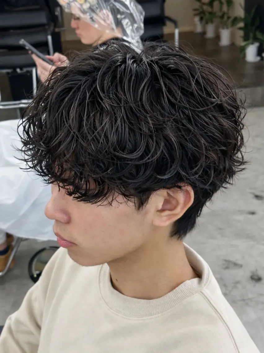 ショート メンズ メンズパーマ カット パーマ 【横浜メンズ特化】 💥りょうま💥のヘアスタイル