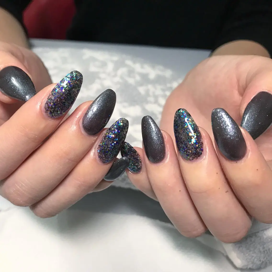 ネイル フットネイル ラメ(グリッター) シンプルネイル 春ネイル ホワイト nail fufla ♡yamane♡のネイルデザイン
