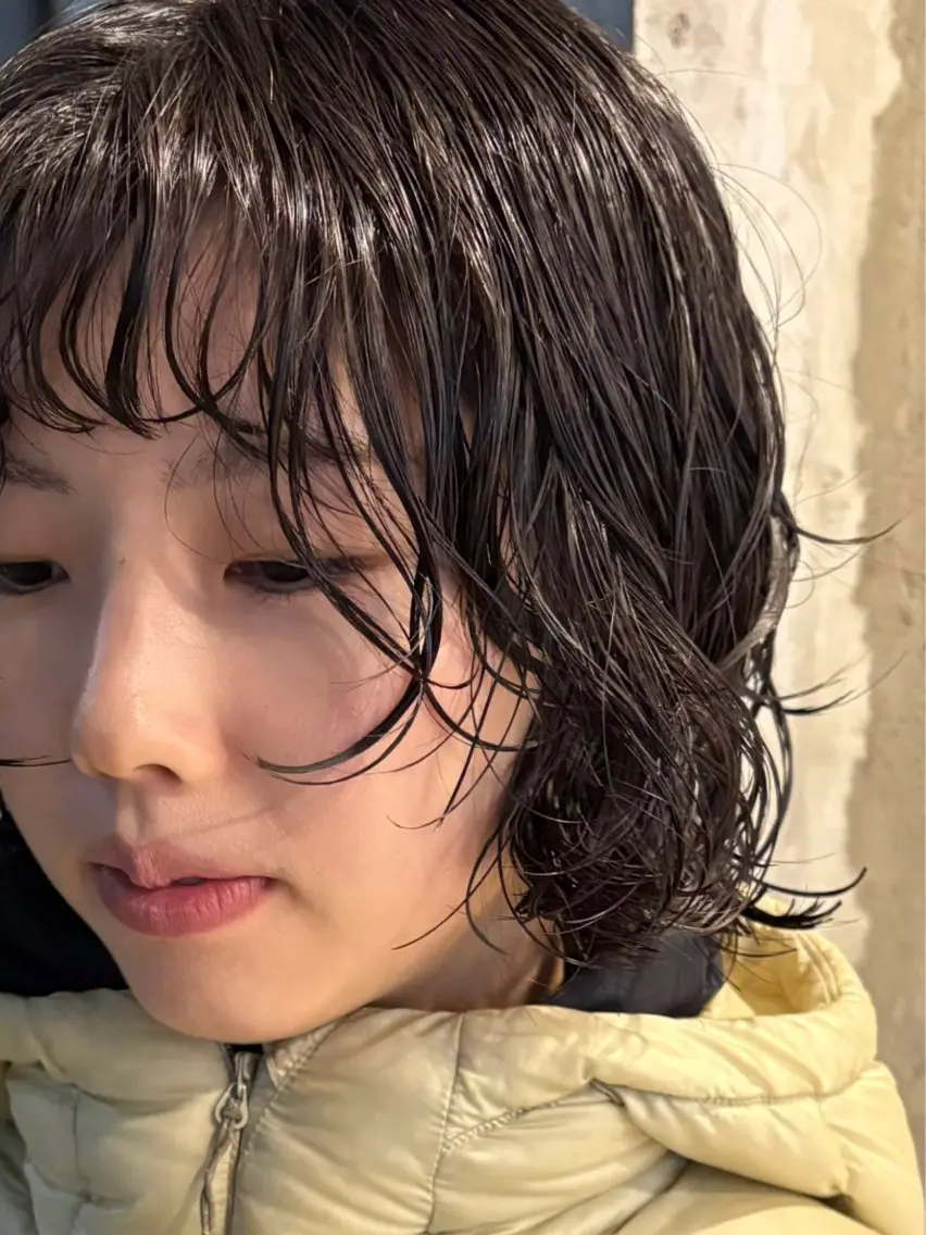 ミディアム パーマ ミディアムパーマ ボブ 小顔カット カット ヘアカラー トリートメント 艶カラー/レイヤー /atsumi🪷のヘアスタイル