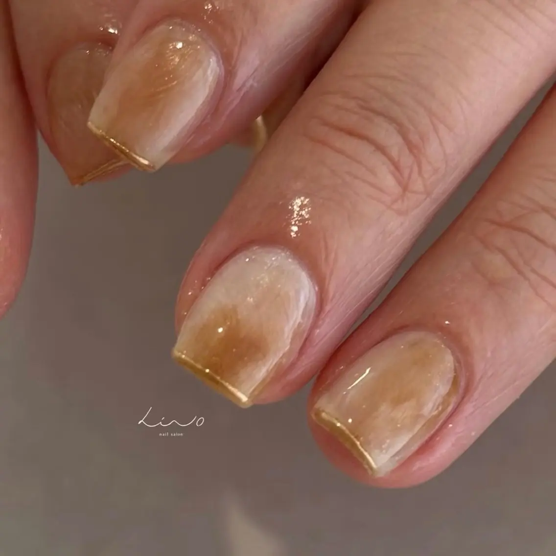 ネイル ニュアンスネイル ショートネイル ハンドネイル nail salon linoのネイルデザイン