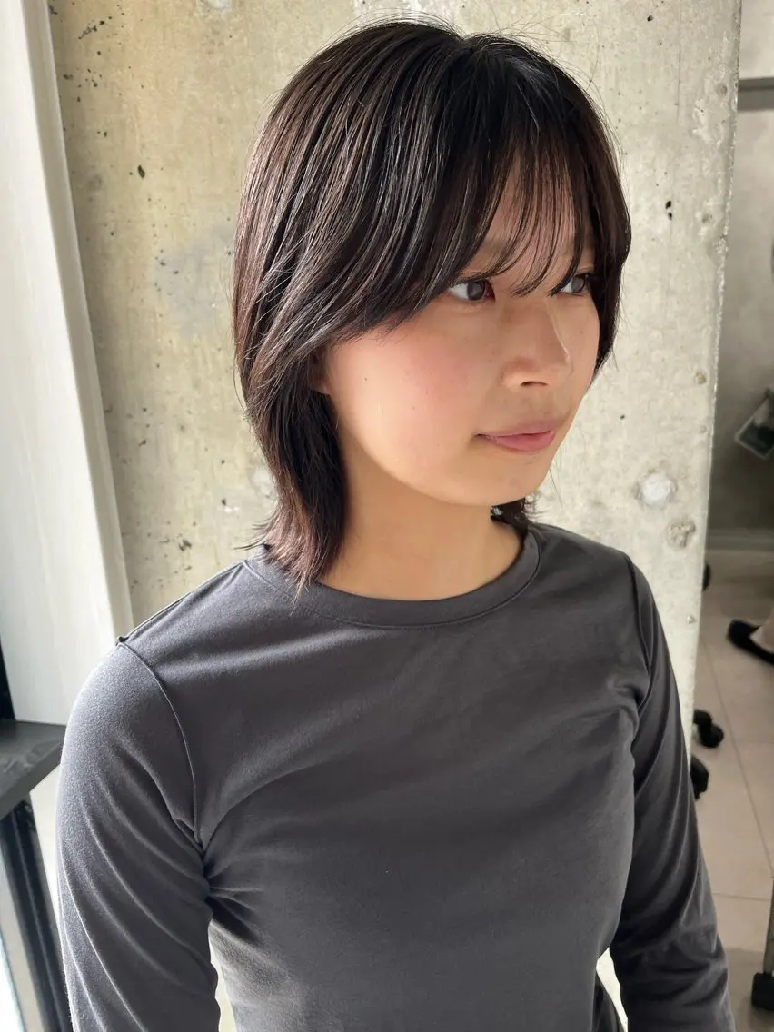 ミディアム ボブ くびれヘア anon Loemのヘアスタイル