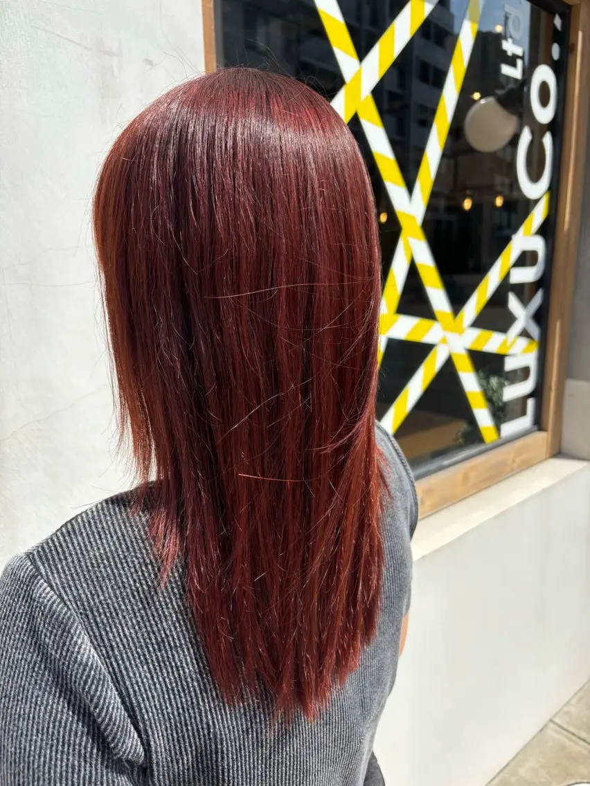ミディアム ヘアカラー 藤戸 美のヘアスタイル