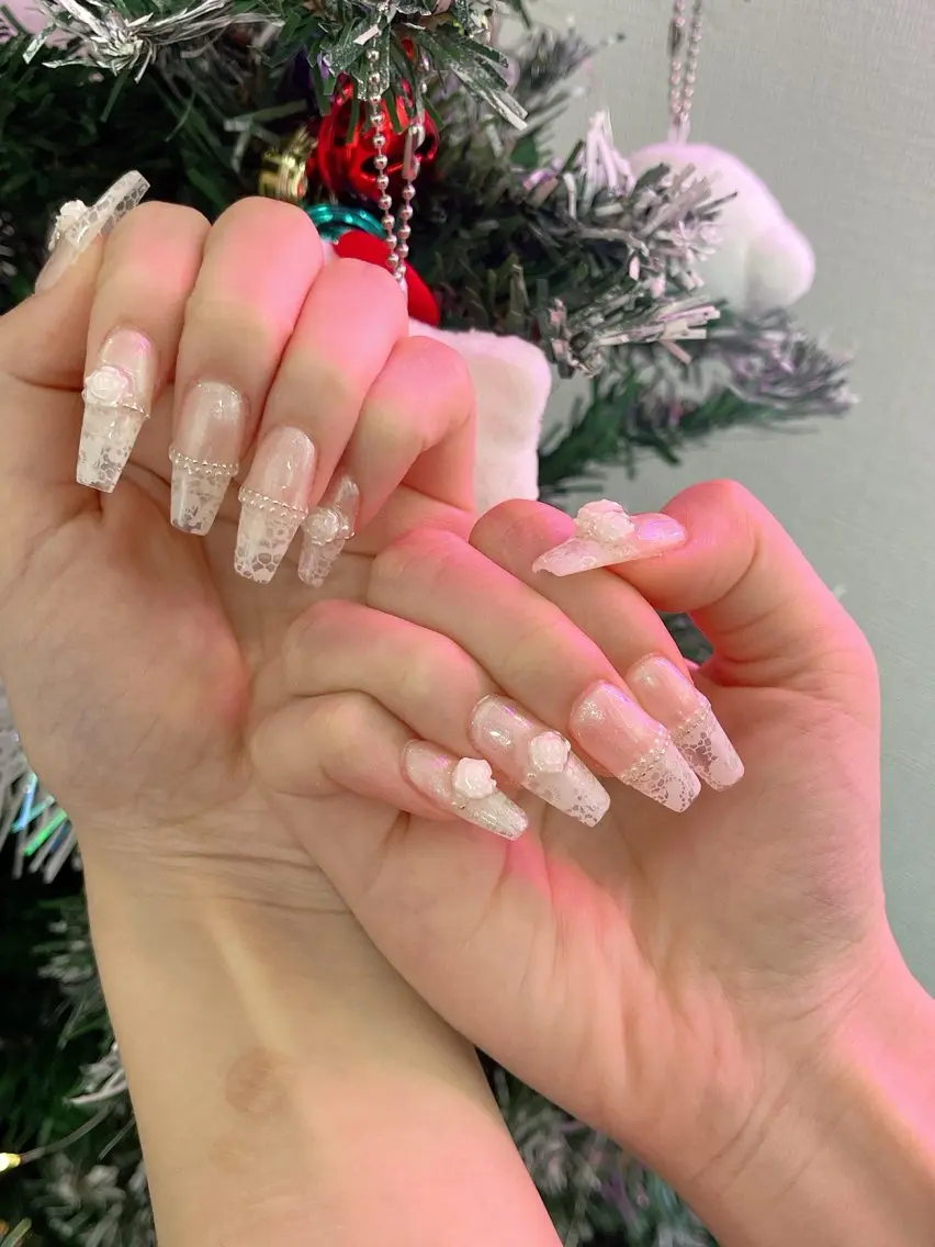 ネイル 成人式 ジェルネイル ネイルチップ ハンドネイル MoMoA Nail ネイル長さ出し専門店のネイルデザイン