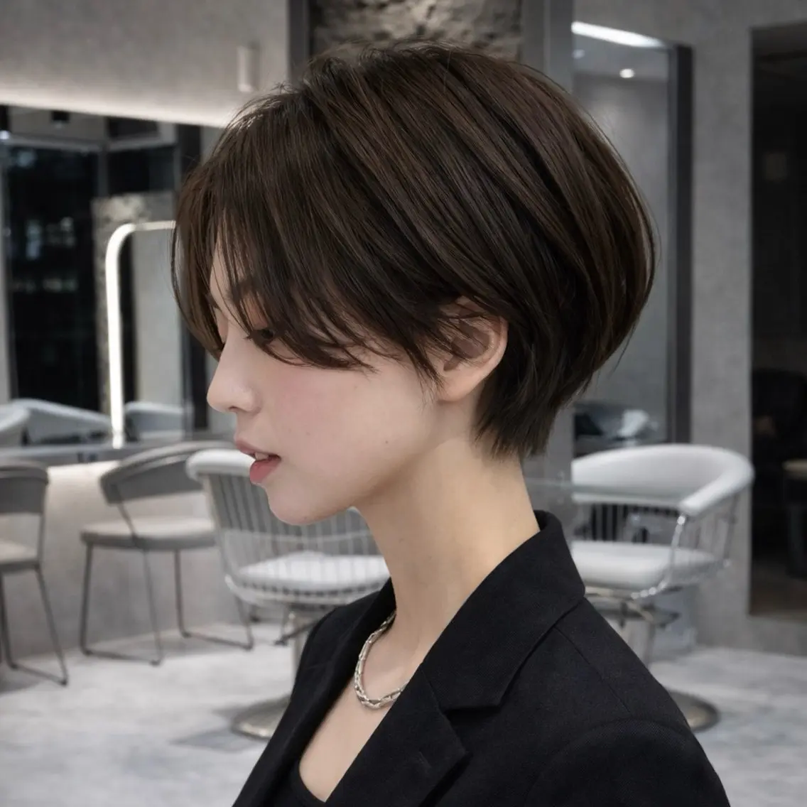 ショート カット ヘアカラー トリートメント 《髪質改善✖️レイヤ ー🩶》ナオヤのヘアスタイル
