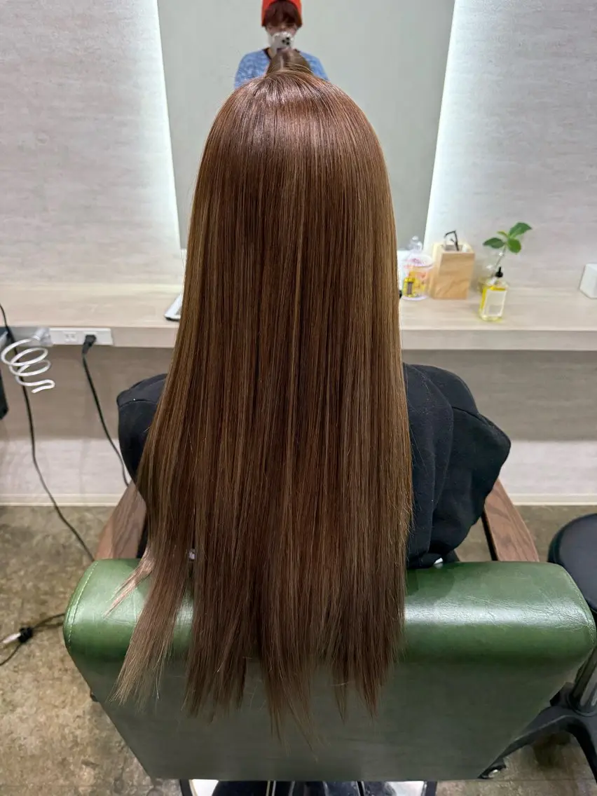 ロング カラー アッシュ ベージュカラー メッシュ カット ヘアカラー トリートメント 縮毛矯正/ /関内/あべももこのヘアスタイル
