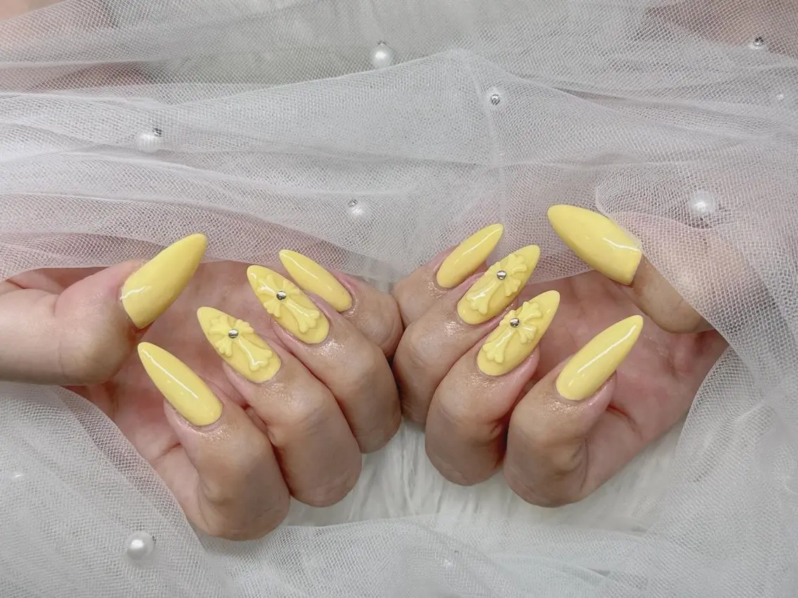 ネイル 長さ出し グラデーション 卒業式 キラキラネイル マグネットネイル ハンドネイル Lee Nailsのネイルデザイン