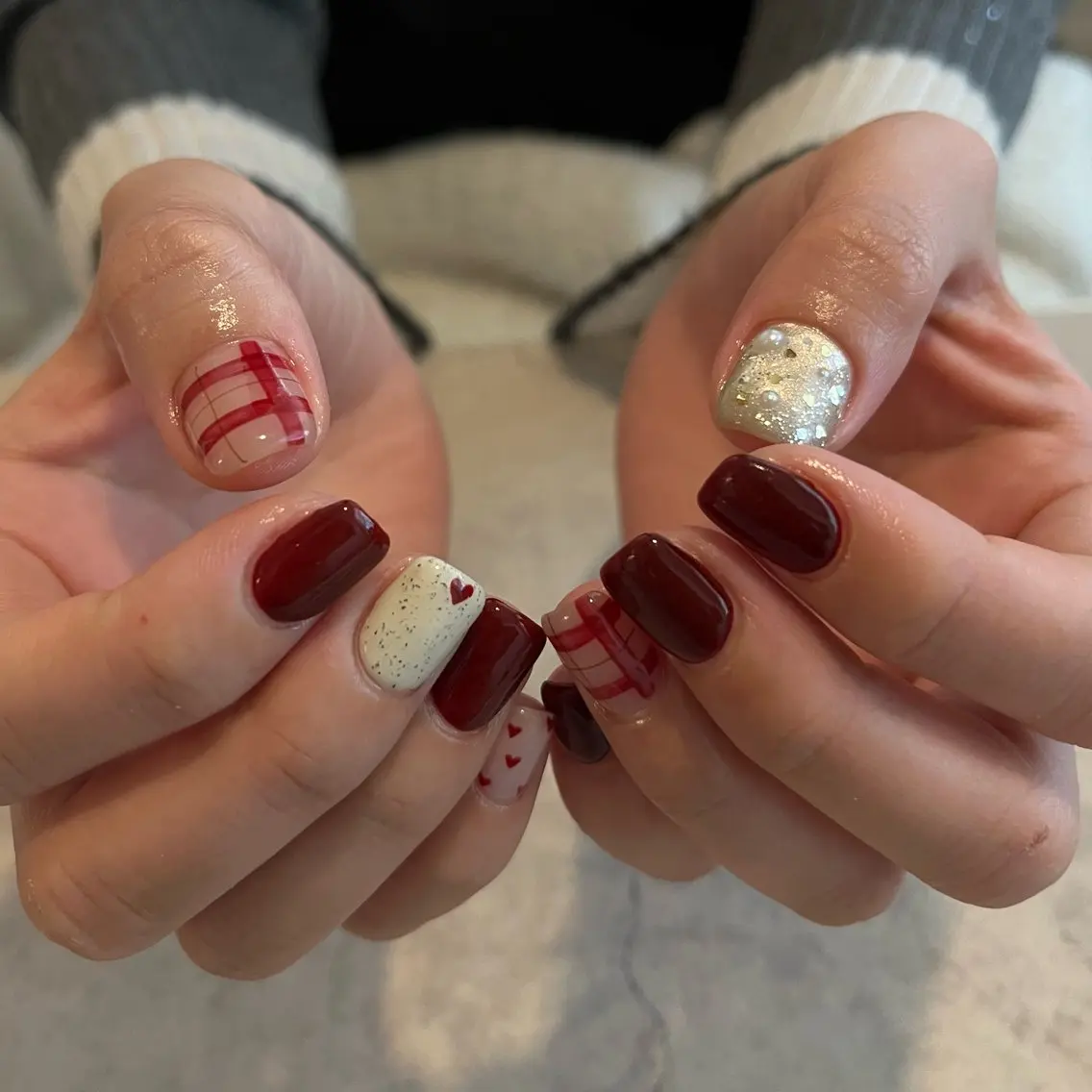 ネイル バレンタイン ハンドネイル vegh. nail／阿波座のネイルデザイン