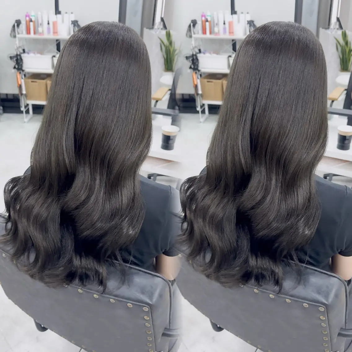 ロング カラー アッシュ アッシュブラウン ベージュカラー 黒髪 ブリーチ カット ヘアカラー トリートメント 赤み無し柔らかカラー 【梅田】madokaのヘアスタイル