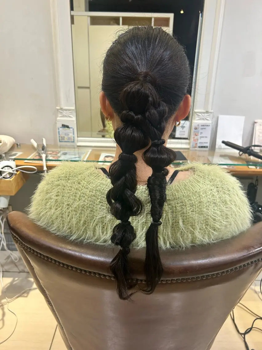 ロング ヘアセット 韓国ヘアー🇰🇷 MIWAのヘアスタイル
