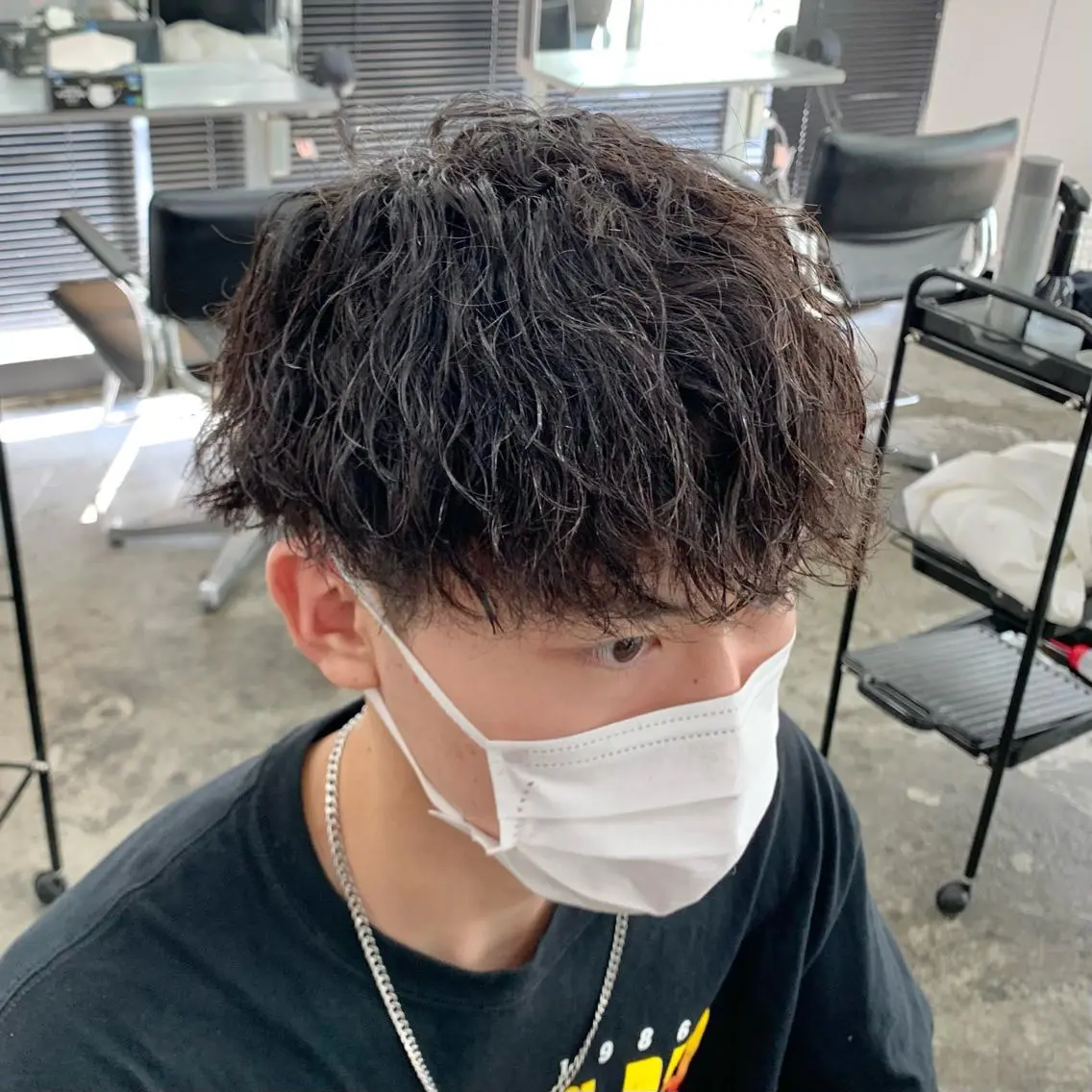 ショート パーマ メンズ カット パーマ メンズ特化美容師/ 藤戸 椋のヘアスタイル