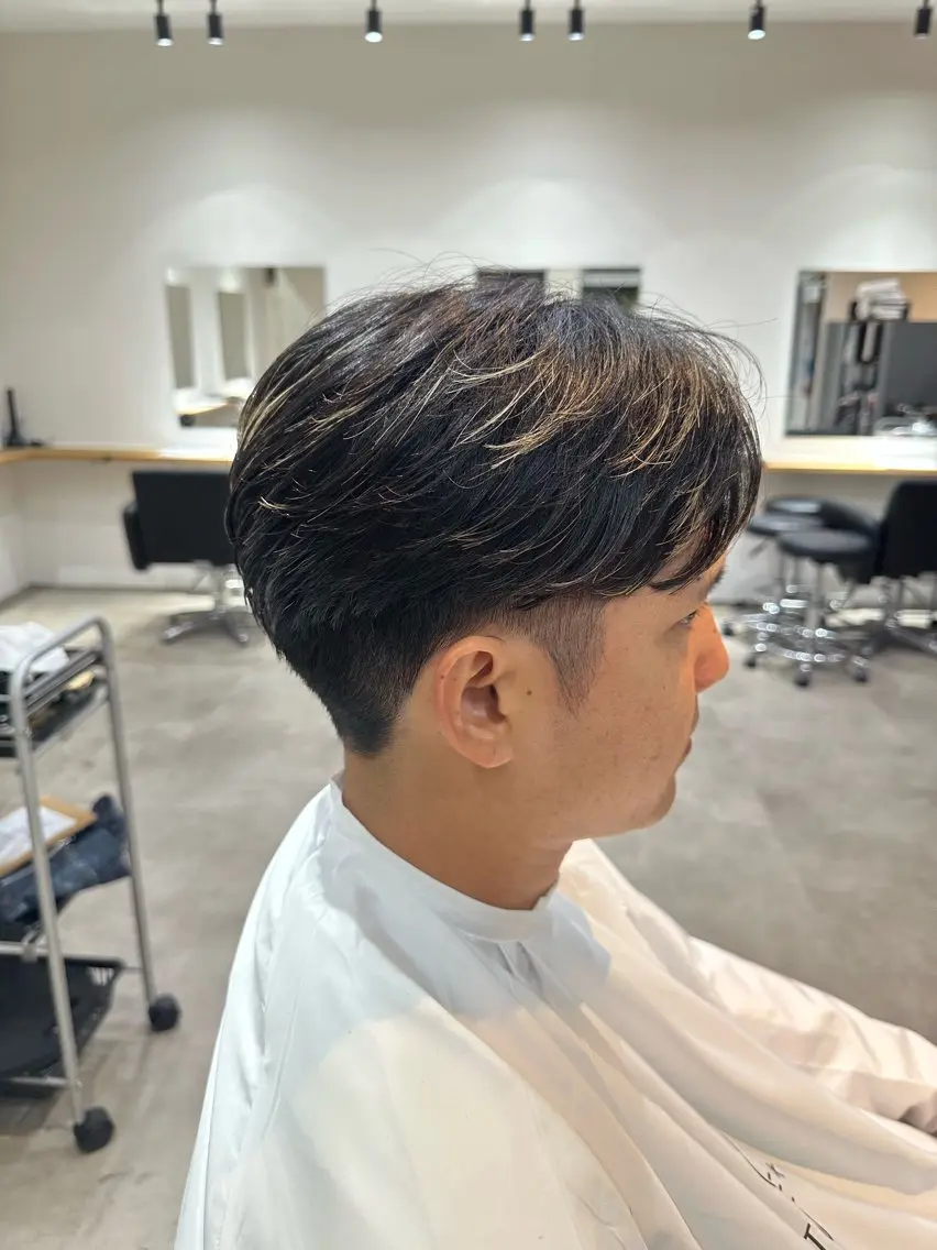 メンズ センターパート 熊本メンズ/オークス /坂嶋大飛のヘアスタイル