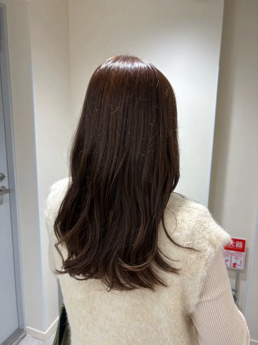 【カラー後の髪にしっかり内部補修✨】カラー➕Aujua 4STEP Treatment (超音波アイロン付🫧)の写真