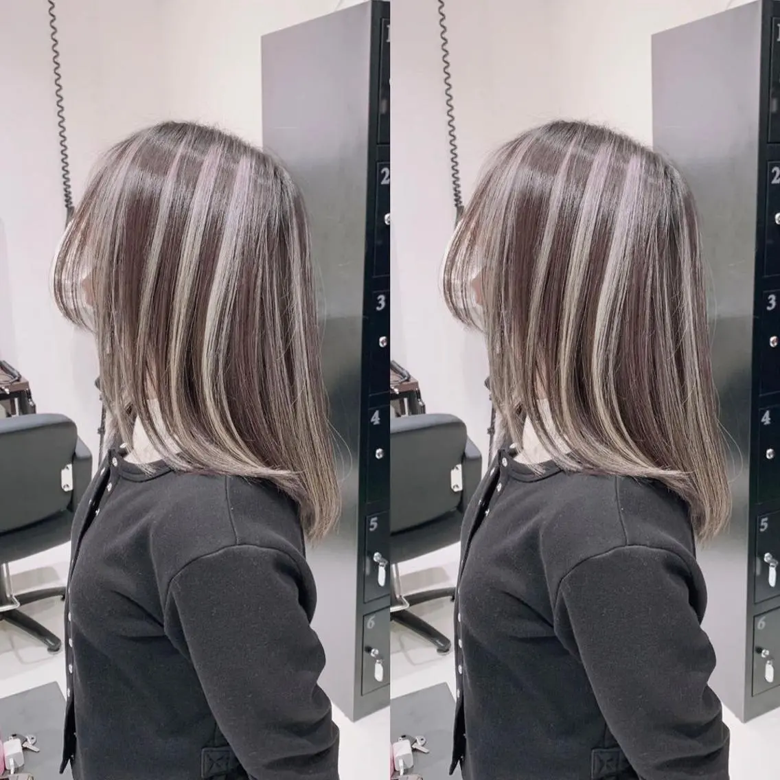 ロング カラー ブリーチ ケアブリーチ ハイライトカラー インナーカラー ハイライト ヘアカラー 福西 洋斗のヘアスタイル