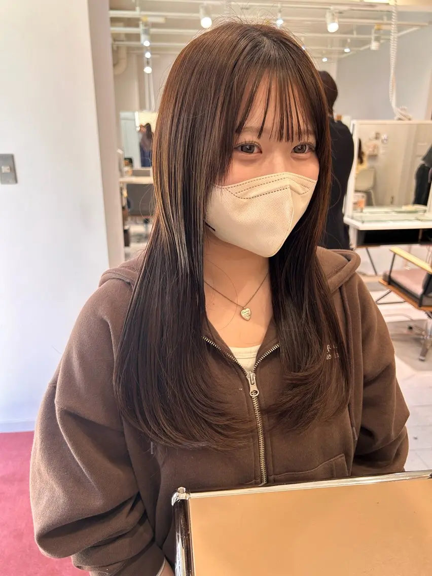 ロング カット ヘアカラー トリートメント 韓国ヘア ‎⟡.·KANA🐥のヘアスタイル