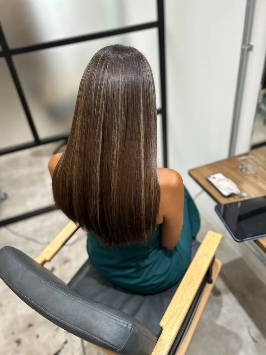 ロング カラー カット ヘアカラー トリートメント 白髪ぼかし特化美容師 古賀雄歩のヘアスタイル