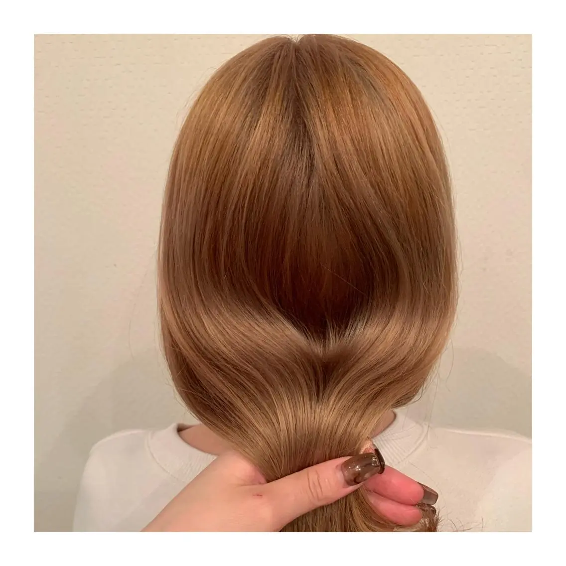 ロング カラー ヘアカラー トリートメント あべ ゆうかのヘアスタイル