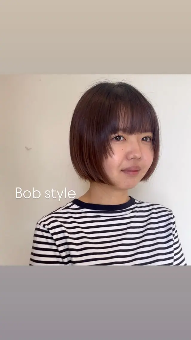 ミディアム 似合わせカット暖色 カラーhiyonaのヘアスタイル