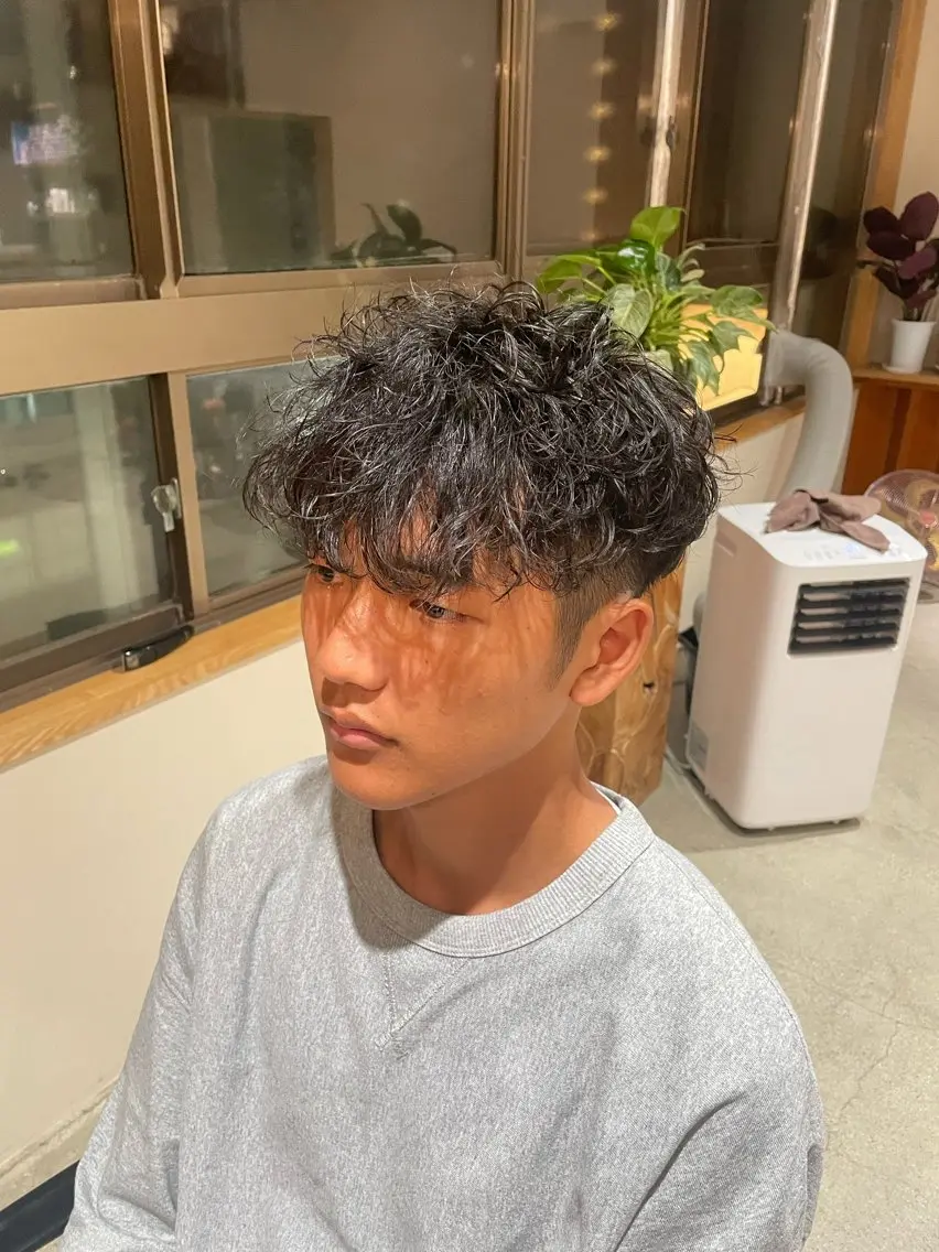 ショート パーマ メンズ 寺田 樹 /anheloのヘアスタイル