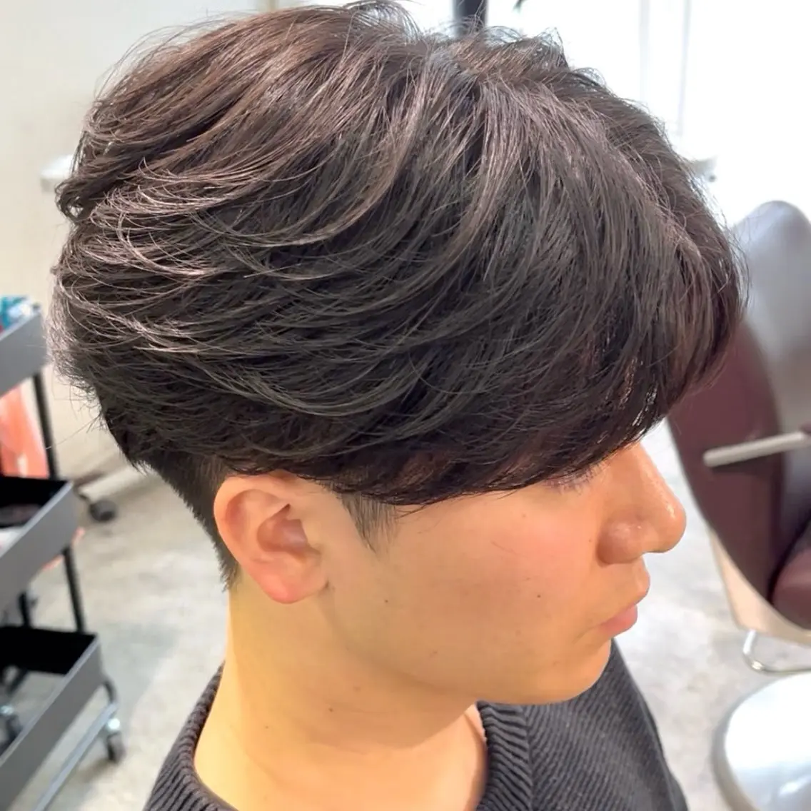 メンズ カット パーマ フェザーパーマ🌙 毛流れ yuzukiのヘアスタイル