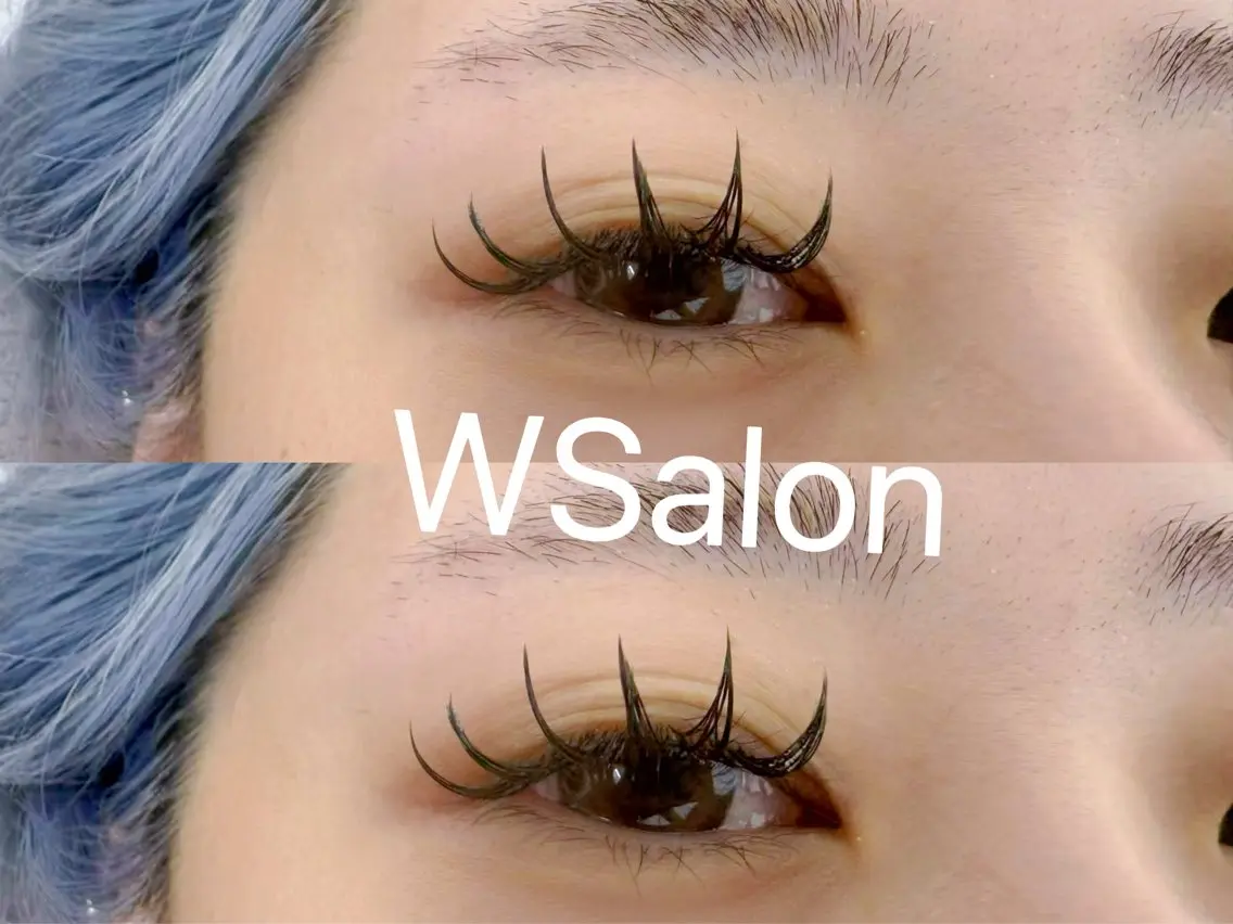 マツエク・マツパ 付け放題 バインドロック カラーマツエク フラットラッシュ 韓国風マツエク W Salon アイラッシュのマツエク・マツパデザイン