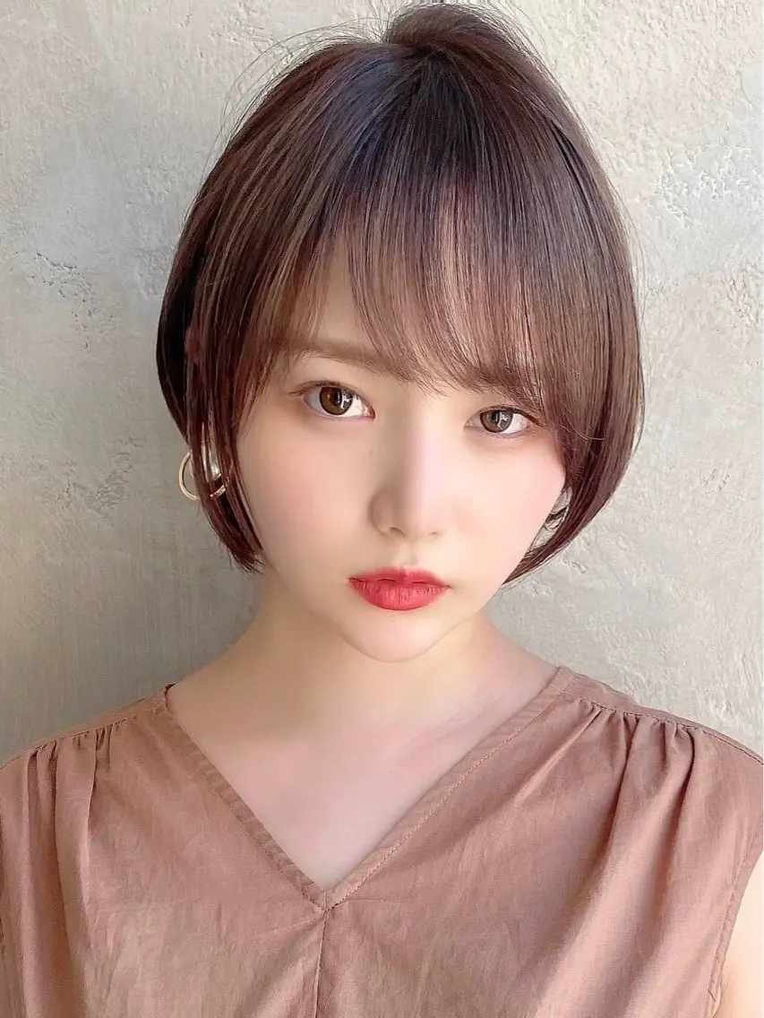 ショート カラー カット ヘアカラー トリートメント 💍新宿ショート 💍岩田莉奈のヘアスタイル