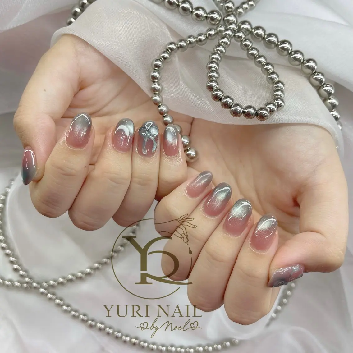 ネイル チークネイル フットネイル フレンチネイル グラデーション キラキラネイル ハンドネイル フットネイル ハンドケア YURI Nail Funabashiのネイルデザイン