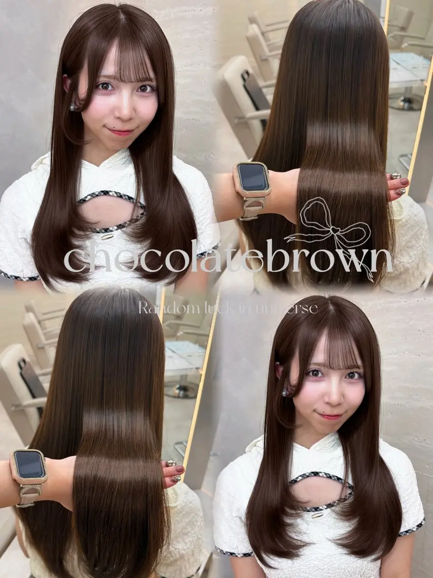 ロング カラー ヘアカラー あみ/暗髪オリ ーブ特化🍃髪質改善のヘアスタイル