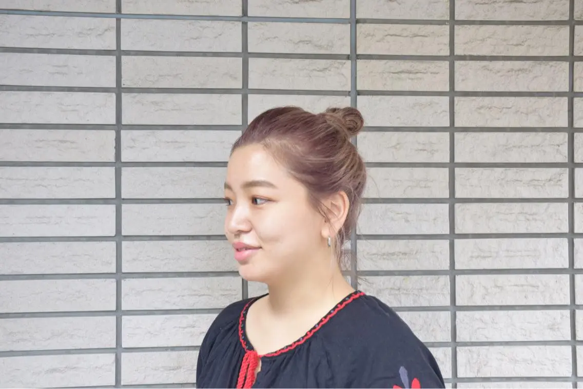 ロング カラー アッシュ ダブルカラー ラベンダーカラー ラベンダーアッシュ 福井 稜平のヘアスタイル