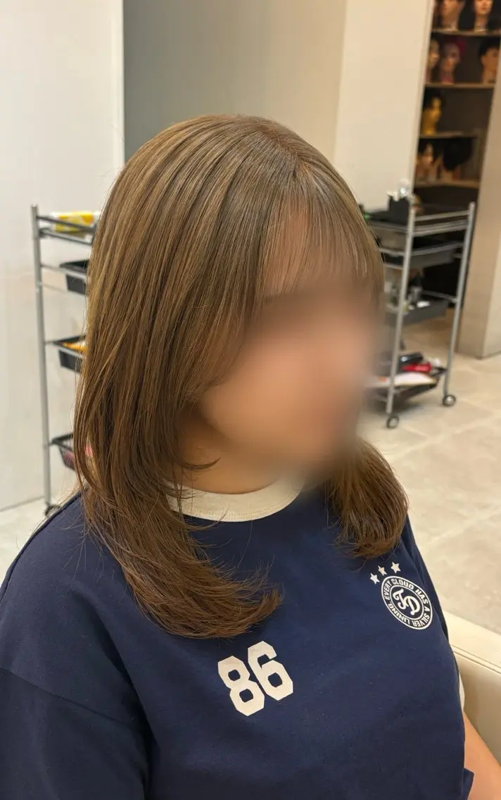 ミディアム 顔周りカット レイヤーカット 似合わせカット 💫ワカ/松本/ カットモデル募集中のヘアスタイル