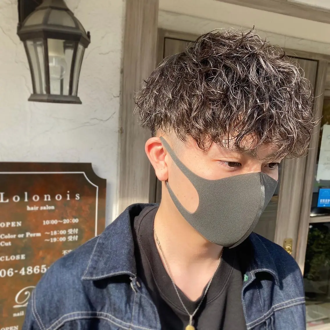 ショート パーマ メンズ マッシュ 刈り上げ 波巻きパーマ カット パーマ トリートメント メンズパーマ 西條真治のヘアスタイル